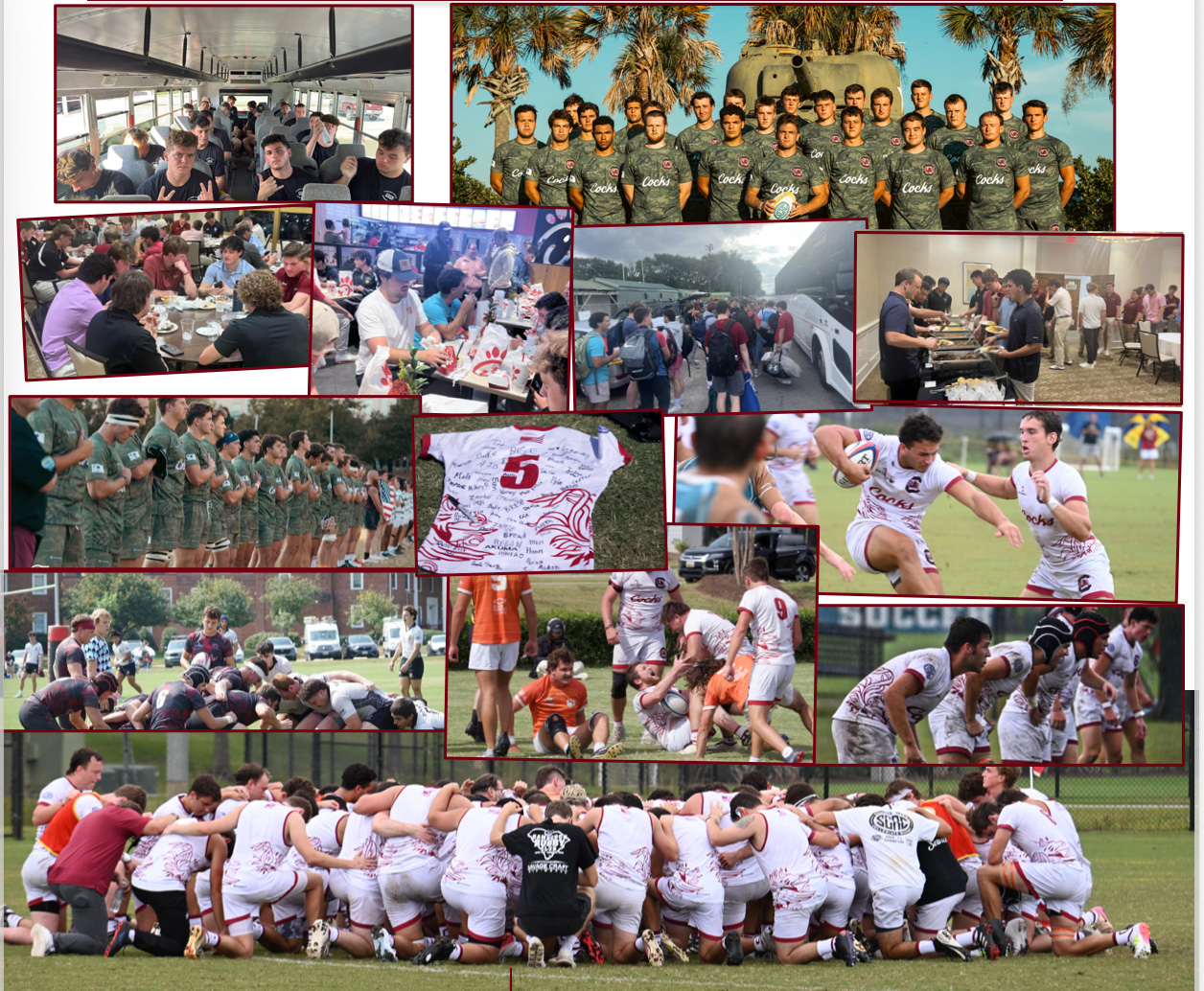 USC Rugby team collage